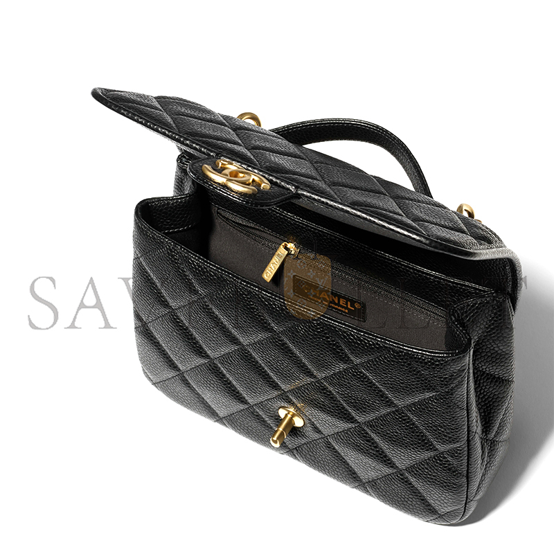 CHANEL GRAINED SHINY CALFSKIN & GOLD-TONE METAL BACKPACK AS5347 (24*18*6cm)